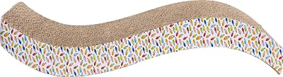 Indipets Cat Scratching Bed, Two in One Bed and Scratcher, Reversible Wave Scratcher