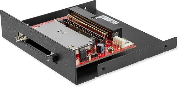 StarTech IDE to CompactFlash SSD Card Reader for 3.5in Bay (35BAYCF2IDE) | Internal CF SSD adapter, Bootable storage, Push-button ejector, Master/slave jumpers, Hot-swap