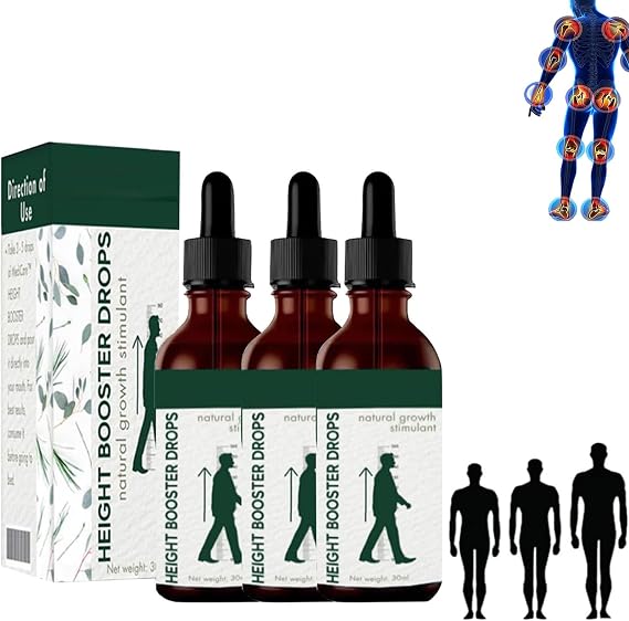 Height Booster Drops, Height Growth Drops, Sci-Effect Height Growth Oil, Increasing Height Body Taller Serum, Height Growth Oil for Adolescent Bone Growth (3pcs)