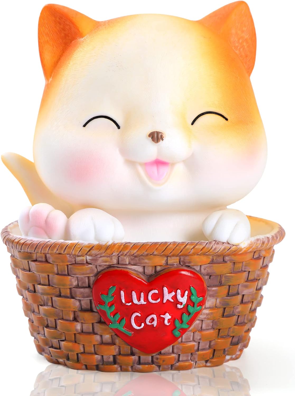 H&W Kitten Money Bank (Gray), Shatterproof Cat Piggy Bank, First Coin Bank, Best Christmas Birthday for Kids Boys Girls Home Decoration (WK19-D8)