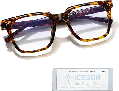 Oversized Square Blue Light Glasses for Woman Men fashion Reduce Eyestrain Protection for TVComputerGaming