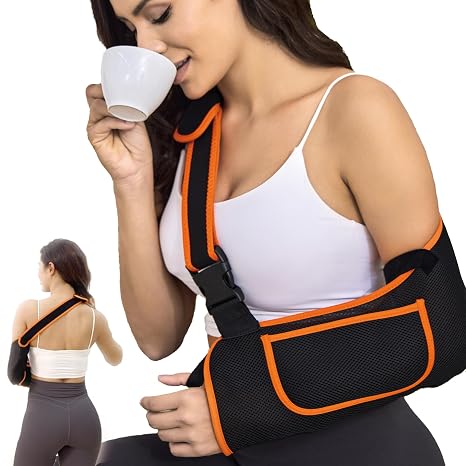 Arm Sling for Women Men with Enhanced Size, Adjustable Sling for Arm Support, Shoulder Sling Immobilizer with Neck Pad, sling for Elbow Wrist, Left Right Arm Sling
