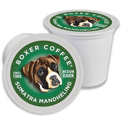 Boxer Coffee 52ct Sumatra Mandheling Single-Origin Medium Roast Coffee Pods Specialty Grade, Artisan Brew Compatible with Keurig K-Cup Brewers, Single-Serve Cups