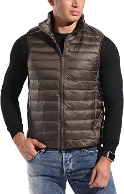 FITTOO Mens Packable Down Jacket Lightweight Puffer Coat