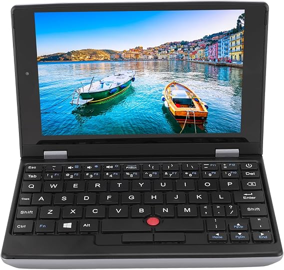 7 Inch Laptop, 1280x1080 Touch Screen, 12GB DDR4 RAM, 256GB SSD, Celeron J4125 Processor, 2MP Front Camera, 5000mAh Battery for Seamless Multitasking (US Plug 100v -240v)