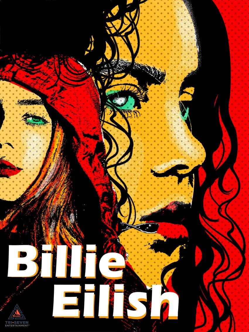 777 Tri-Seven Entertainment 18x24 Billie Eilish Poster Artwork for Walls Print, Multi-Color
