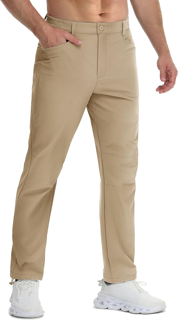 TACVASEN Men's Lightweight Pants Quick Dry Water Resistant Stretchy Work Golf Pants for Casual Outdoor