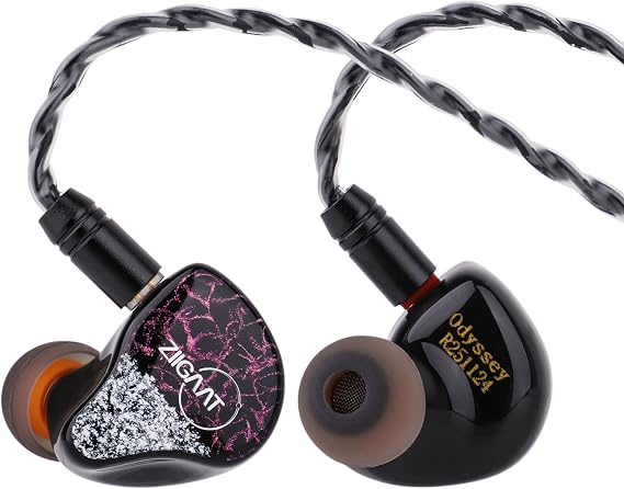 Linsoul ZiiGaat Odyssey 1DD+3BA Hybrid IEM in-Ear Monitor Earphone, 2Pin
