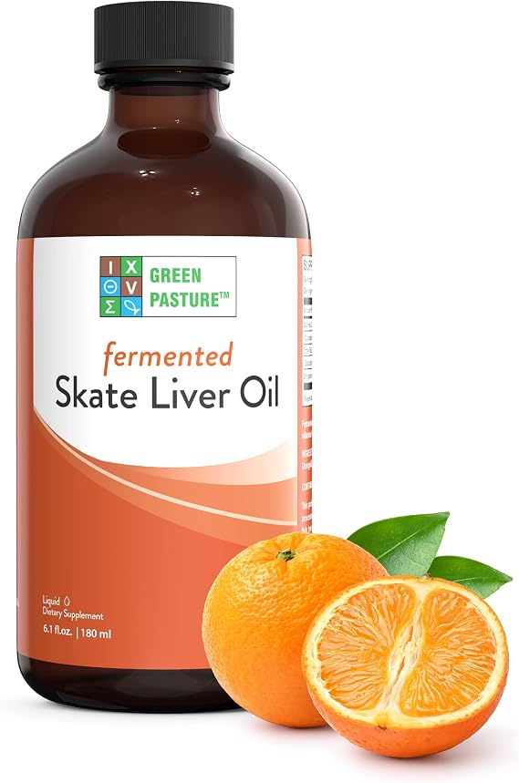 Green Pasture Fermented Skate Liver Oil - Orange - 6.0 FL Oz