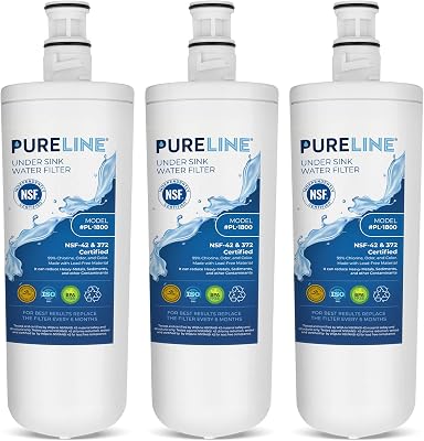 Pureline 3US-AF01 Replacement for Filtrete 3US-AF01, Under Sink Water Filter - Reduces Bad Taste & Odor