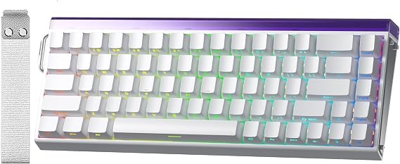 Aula Hero 68 He Manyetik Klavye Rapid Trigger Meteor Switch 8000Hz RGB Neon TKL Hot Swap Oyuncu Klavyesi Beyaz
