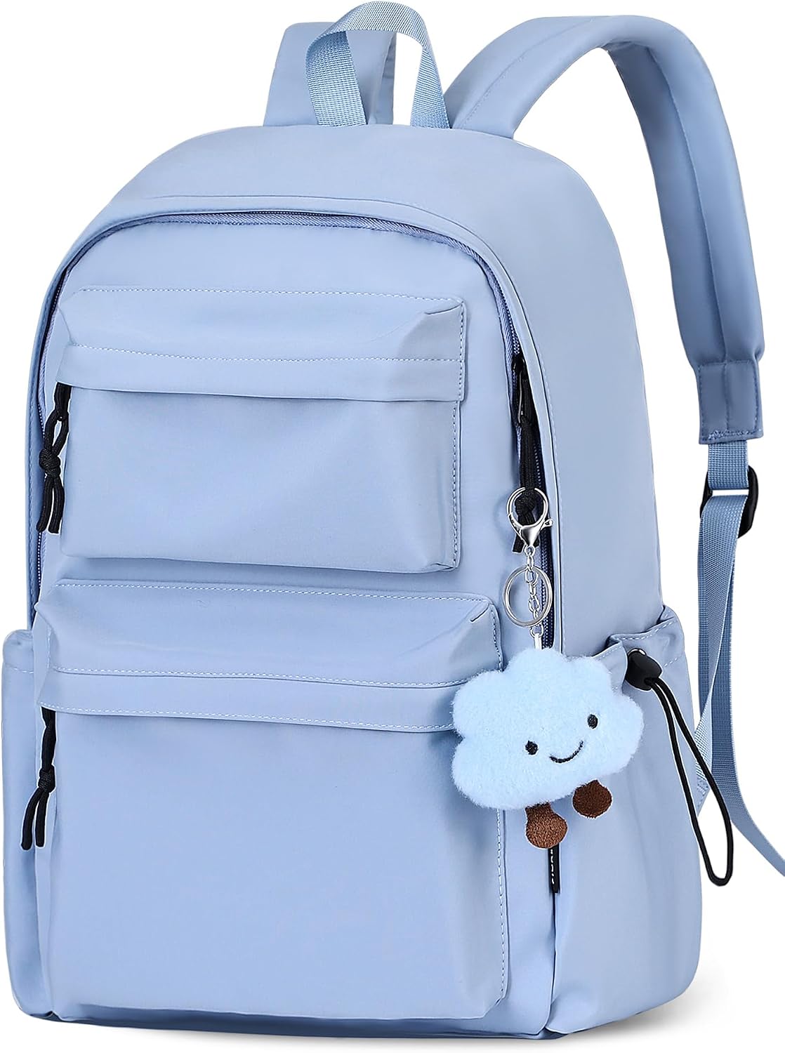 FIORETTO Backpack Womens School Bag Girls Boys, Lightweight Water-Resistant Fits 15.6” Laptop Large Capacity Rucksack with Anti-Theft Pocket, Ideal for School College Commuting Travel Blue