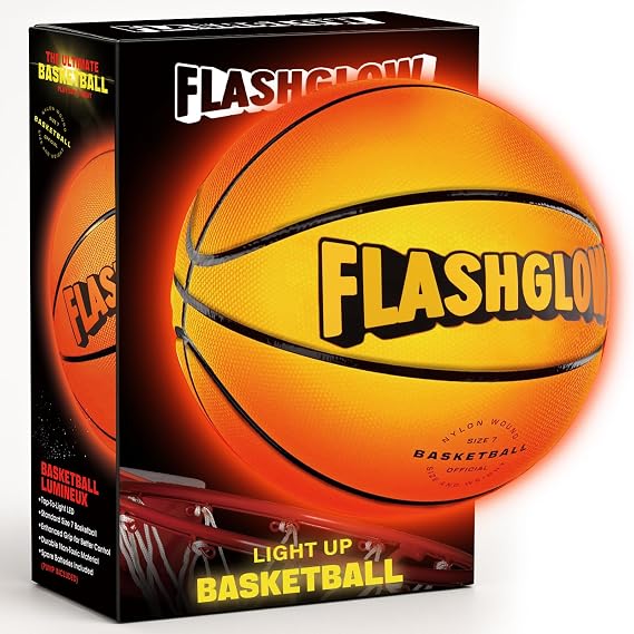 Light Up LED Basketball For Teen Boys: Cool Nighttime Ball Game Gifts For Birthday Christmas Easter Glow In The Dark Sports Toy Size 7 Outdoor Rubber Ball For Boys Girls Ages 8 9 10 11 12 13 14 15