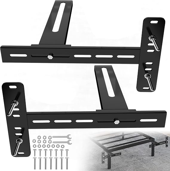 Universal Bed Headboard Brackets, Adjustable Bed Base for Twin/King/Queen/Full Size Beds Headboard Wall Mounting Bracket with Footboard Extension Kit Thickening