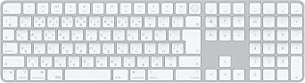 Apple Magic Keyboard with Touch ID and Numeric Keypad Wireless, Bluetooth, Rechargeable. Works with Mac Computers with Apple Silicon; Japanese - White Keys