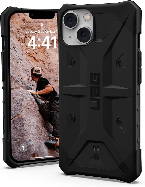 URBAN ARMOR GEAR UAG Designed for iPhone 14 Case Black 6.1" Pathfinder Slim Lightweight Shockproof Dropproof Rugged Protective Cover Compatible with Wireless Charging