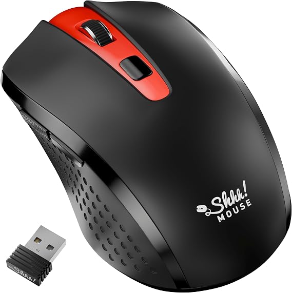 Silent Mouse Wireless - Quiet, Cordless USB Mouse for Laptop, Chromebook & PC