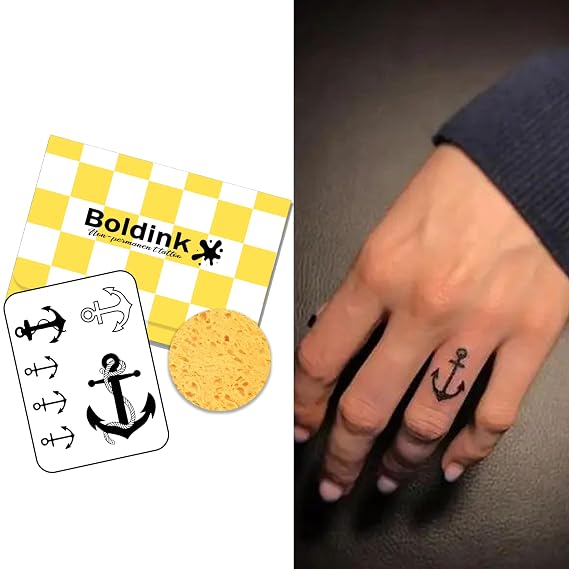 Anchors Semi Permanent Tattoos for Adults Realistic Fake Tattoo Waterproof