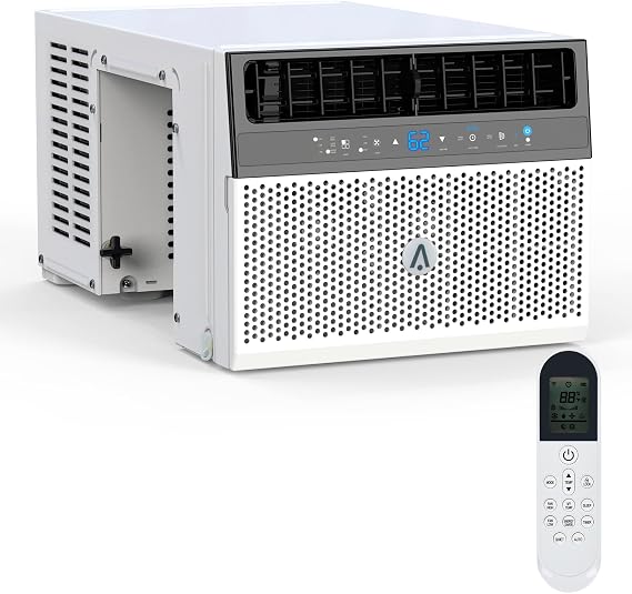 Window Air Conditioner - 6,000 BTU, U-Shaped Design, Ultra Quiet, WiFi Enabled, Energy Efficient, Remote Control, Cools Up to 269 Sq.Ft, Sleep Mode, Bedroom, Room, Office