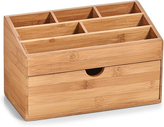 ZELLER PRESENT - organiseur rangement cosmetiques avec tiroir bois bambou zeller 25386