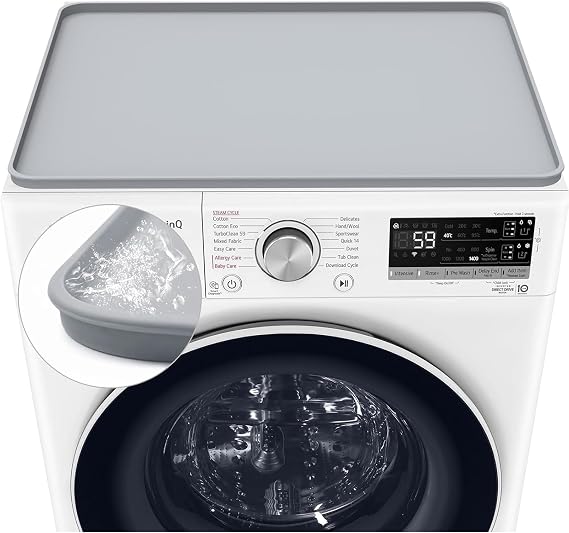 Washer and Dryer Covers, 27 x 27" Washer and Dryer Top Protector Non-slip Washing Machine Cover Silicone Rubber Mat Support Heat Washer Dryer Top Covers for Laundry Kitchen Home (1PC Grey)
