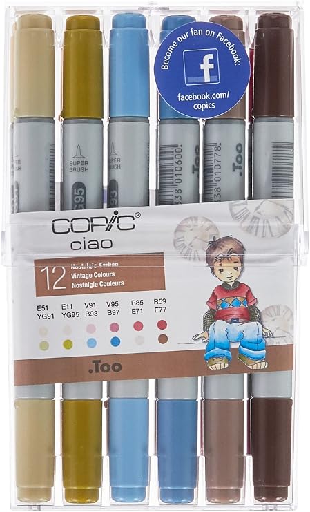 Copic 22075703 Ciao Set of 12 colours Vintage