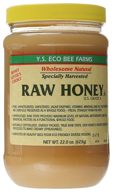 YS Eco Bee Farms - Raw Honey - 22 oz (Pack of 5)