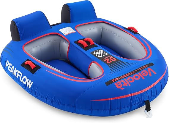 PEAKFLOW 2 Person Towable Tube - 65x60 Boat Towables, Velocita Series