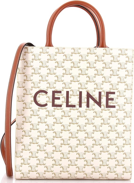Pre-Loved Vertical Cabas Tote Small, Neutral