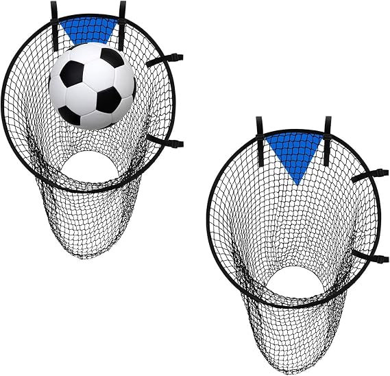2 Stück Fußballtor Zielnetz 58 X 70 cm Fussball Ziel mit Rahmen Fußballziel für Tortraining Fussball Trainingszubehör für Fußball Schießgenauigkeit Übungsgerät