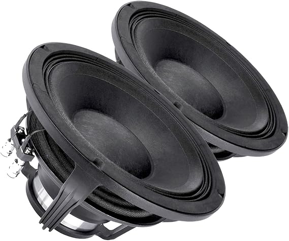 Pair Faital PRO 10FH500 8 Ohm Neo 10" Woofer Mid.bass Speaker 1,000W 96dB 3" VC