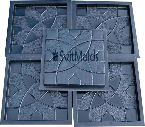 Concrete Molds DIY Set 5pcs Plastic Molds Casting Concrete Paving Garden Paths Pavement Stone Patio S30