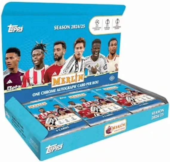 2024-25 Topps Chrome Merlin UEFA クラブコンペティション サッカー ホビーボックス