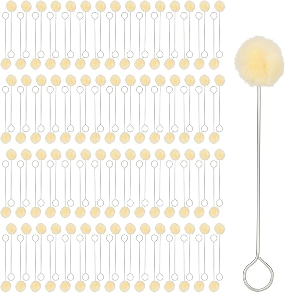 Wool Daubers Ball Brush 60PCS Leathercraft Dyes Tools,Applicator Tool for DIY Crafts Projects Staining, Crafting, Gluing,Shoe Polish