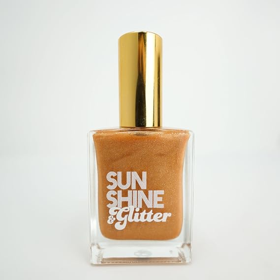 Sunshine & Glitter Shimmer Spray Oil Rose Gold Hair & Body Mist Hydrating Lightweight, Fast-Absorbing Glitter Oil Vegan, Beach Glow, Festival Ready, Glow Getter, Woman, Girls, Beauty,Tanning