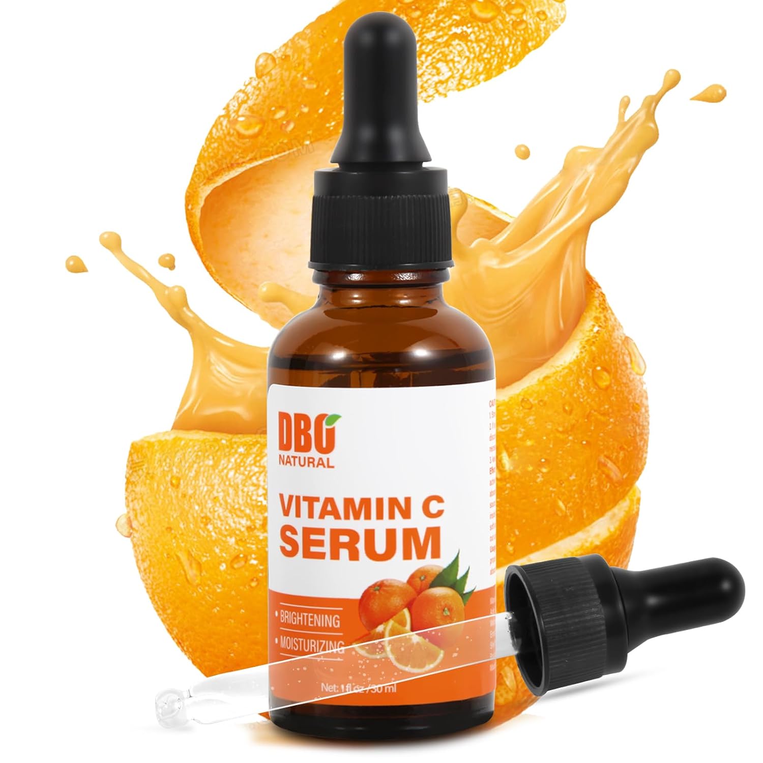 Vitamin C Face Serum Hyaluronic Acid Serum Anti-Ageing VC Serum Moisturising Brightening Face Serum Against Impurities for the Day and the Treatment of Oily Acne Skin