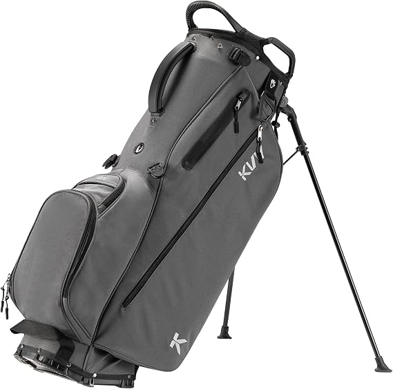 KVV Lightweight Golf Stand Bag with 7 Way Full-Length Dividers, 5 Zippered Pockets, Automatically Adjustable Dual Straps,Elegant Design