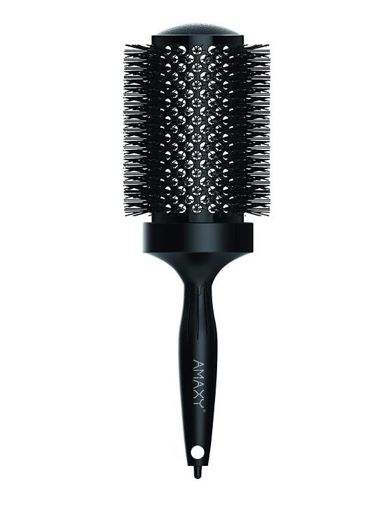 Amaxy Thermal Ionic Professional Round Brushes Anti-Static Barrel - Tangle free - Nano Thermal Titanium Coating - for Hair Drying, Styling, Curling, Straightening, Hair Volume & Shine (X-Large 2.5'')