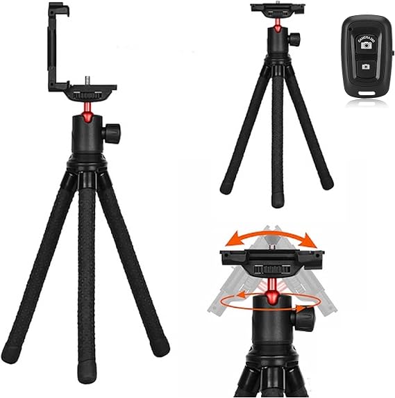 T&Y FOTO Kingjoy KT-660 Aynasız Fotograf Makineleri için Ahtapot Esnek Tripod Canon Nikon Sony Fujifilm Olympus