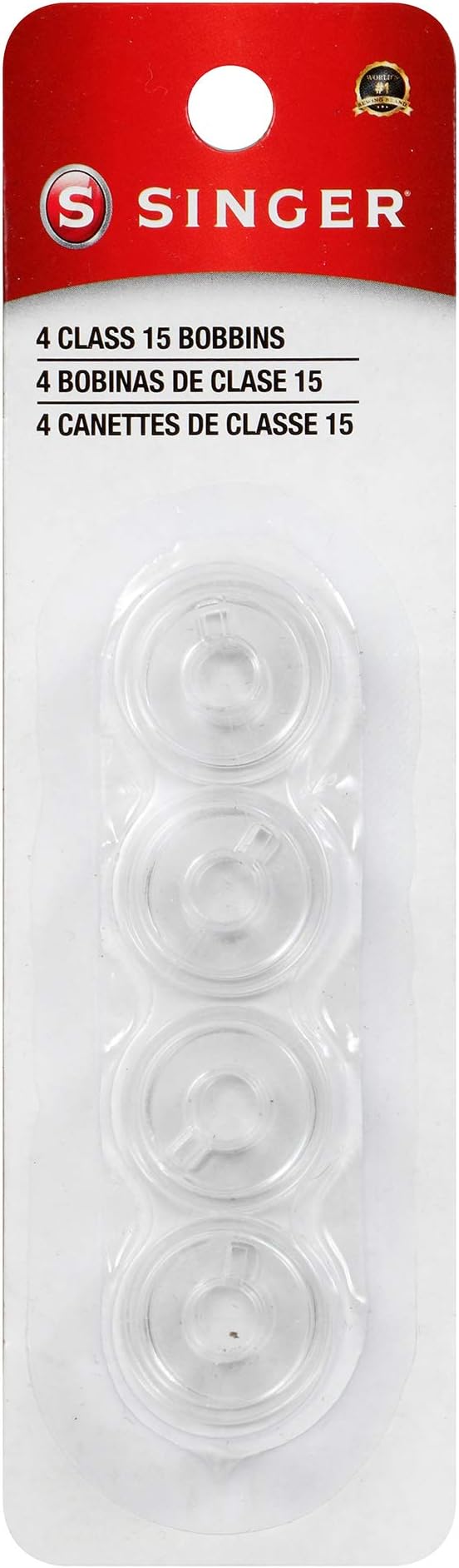 Singer Bobbins Class 15 Transparent, 4-Count
