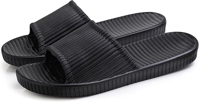 Men's Shower Slippers, Non-Slip Beach Pool Slide Sandals Bathroom House Shoes for Men