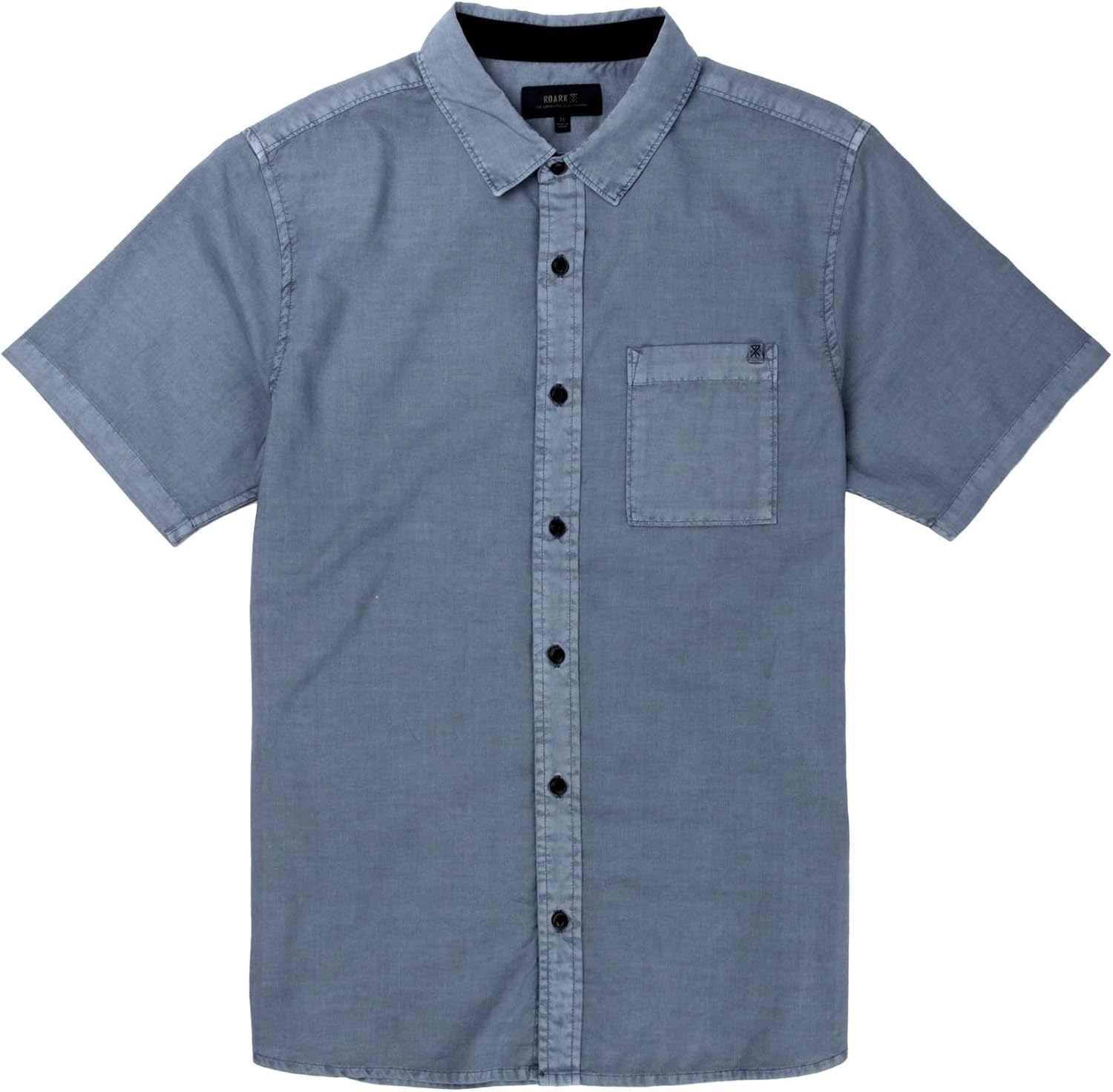 Roark Made to Fade Mens Button Down Short Sleeve Shirt – Casual Summer Shirt, Lightweight Pigment Dyed Vacation Shirt for Men
