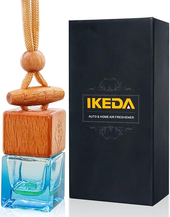 ikeda fragrance Car Air Freshener 8ml Nature Scents | 45-Days Long-Lasting Fragrance | Automotive Hanging Diffuser Bottles | Remove Auto Odor Fresh Air for Men Home Deodorizer (1pcs, Agarwood)