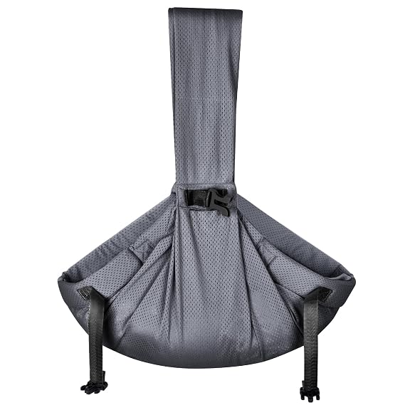 Baby Sling Carrier Newborn, Adjustable Easy Wearing Baby Nursing Warp Sling, New Mom Dad Soft Cotton Baby Front Holder Carrier for Infant Toddler Life Travel Essential Gifts (Dark Grey)