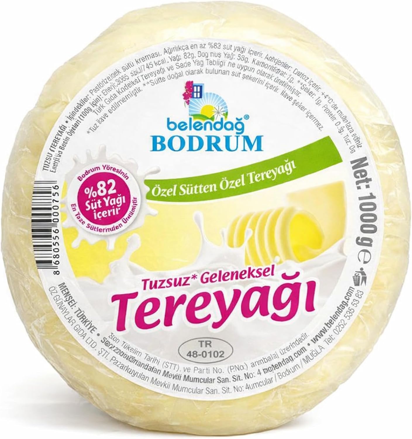 Belendağ Bodrum Tuzsuz Geleneksel Tereyağı 1 kg
