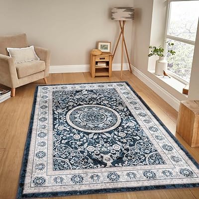 LSVOMGL Boho Vintage Area Rug 5x7ft, L