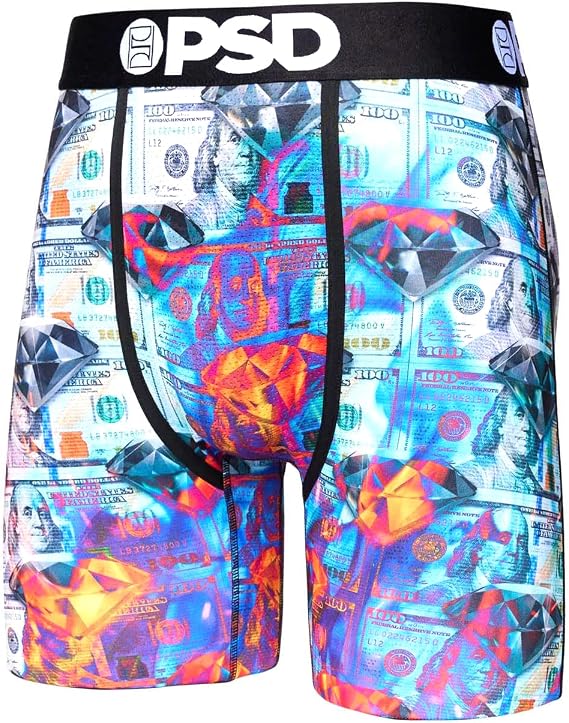 PSD Men's Multi Thermal Money Diamond Boxer Briefs