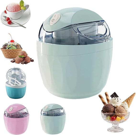 Ice Cream Maker, 15-Min Quick Electric Personal Machine,Green