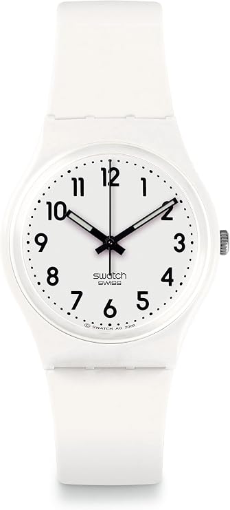 Swatch Gent Biosourced Unisex Watch Casual Polymer White Quartz Waterproof Just White Soft