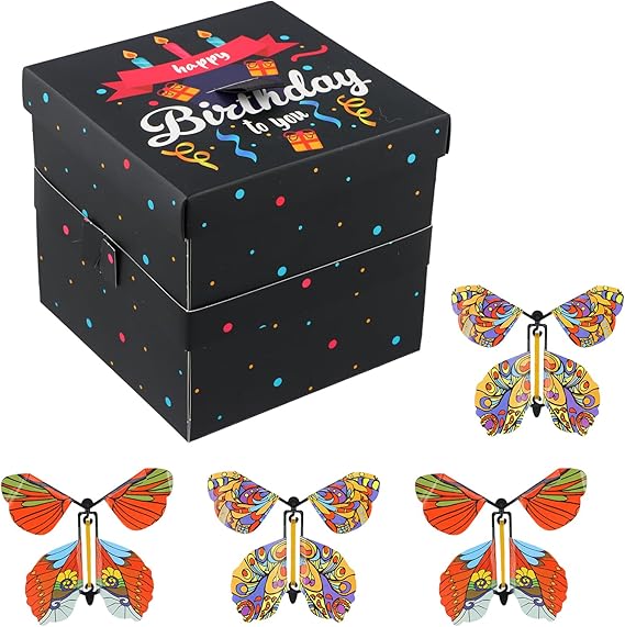 Surprise Box DIY Butterfly Explosion Gift Box Flying Butterfly Explosion Gift Box Idea for Birthday Valentine's Day Wedding Memory